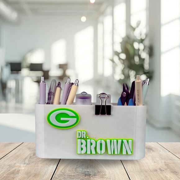 Personalized Green Bay Packers Desk Organizer, Custom Packers Gifts - Picture 3 of 10